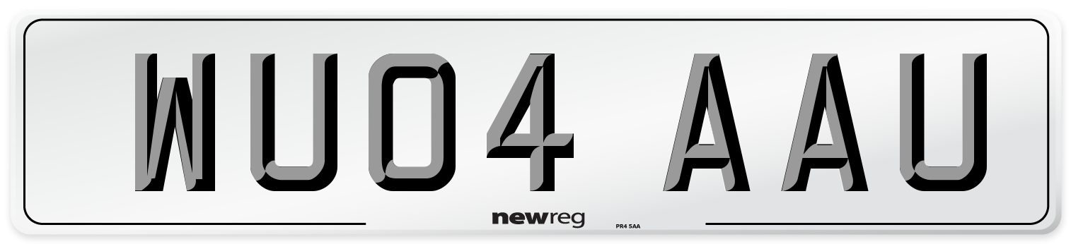 WU04 AAU Number Plate from New Reg